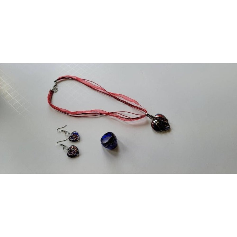 Kohl's earrings necklace rings set very cute